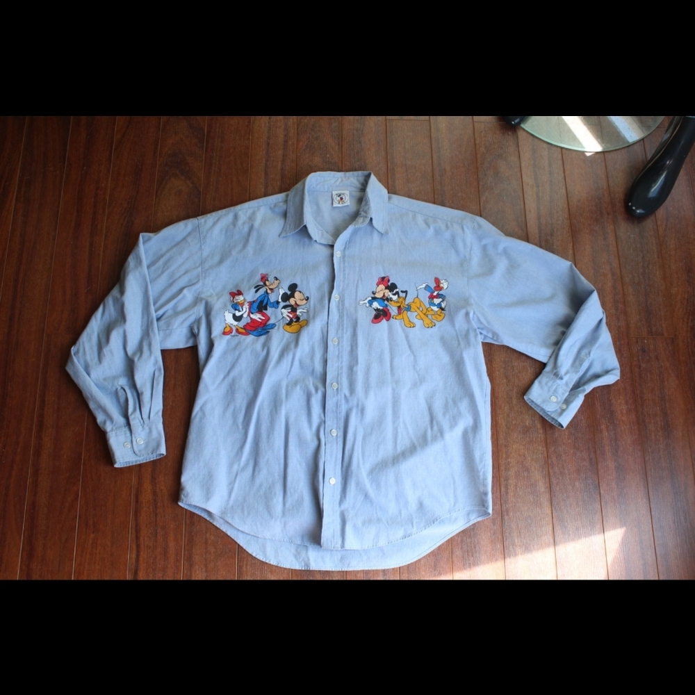 Vintage Mickey And Co Character Button Up